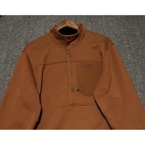 Sitka Gear Front Range Snap Fleece Pullover Men Large brown Sherpa Lined Hunting